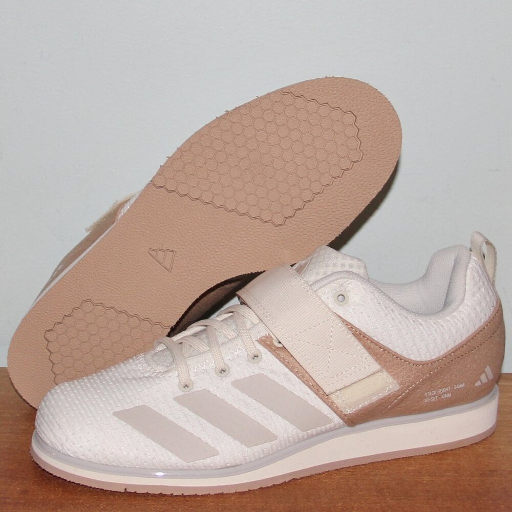 Adidas Powerlift 5 Weightlifting Shoes Mens 9 Off White Warm Sandstone